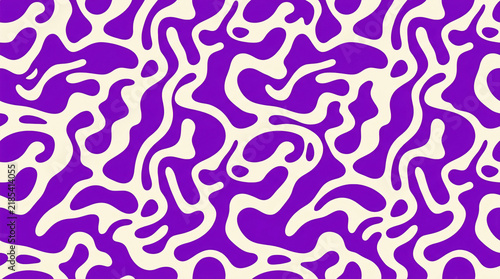 Purple Fluid Wavy Camo Seamless Pattern Background