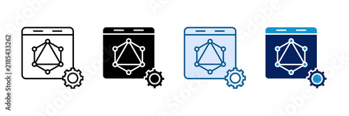 Foto Graphql Icon Set Multiple Style Collection
