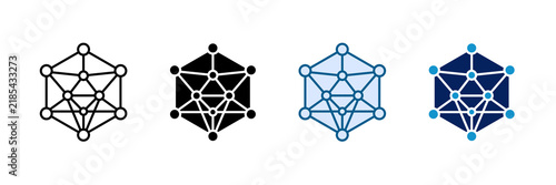 Service Mesh Icon Set Multiple Style Collection