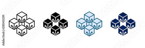 Cluster Icon Set Multiple Style Collection