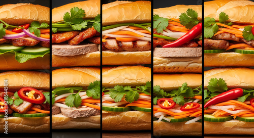 Delectable banh mi sandwiches a culinary mosaic of vietnamese flavors and textures
