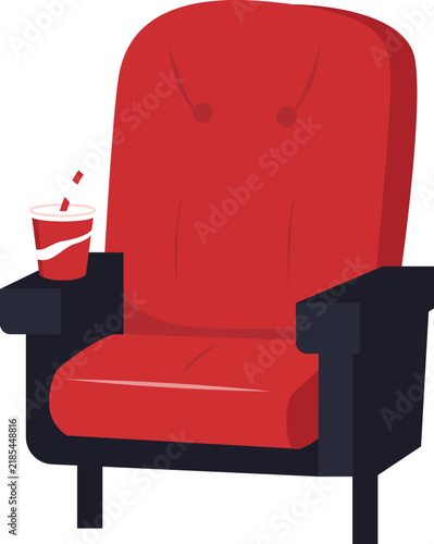 Movie Theater Seats Cinema Seating Flat Vector Illustration