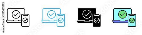 Responsive multi - style icon design concept