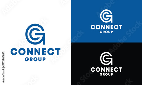A modern style logo template featuring clean lines and the letters C and G, suitable for businesses in technology, finance, management, and corporate marketing.