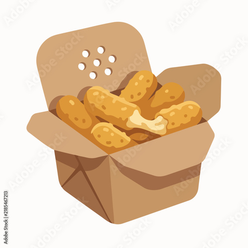 Crispy Mozzarella Cheese Sticks Illustration