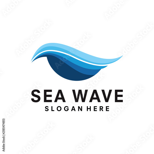 Wave logo design template illustration vector