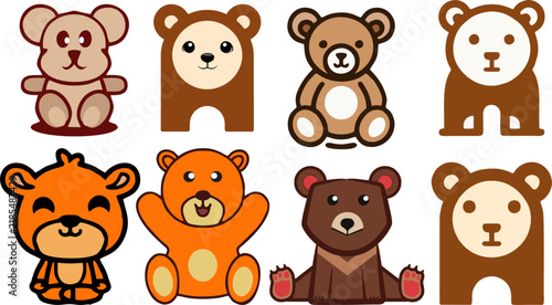 Modern professional grizzly bear logo for a sport team
Bear head outline silhouette cut out vector sticker with Simple Geometric Design of Bear Head and Bear head mascot vector emblem design Mascot 
