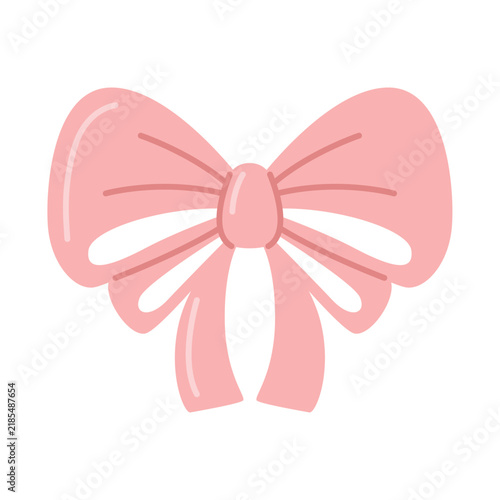Pink Bow Sticker, Decorative Ribbon Bow Clipart for Scrapbooking, Journaling and Crafting