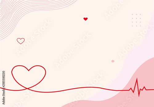 Red Heart Healthcare Background with Heart Shape and Medical Awareness Elements (Health Campaign)