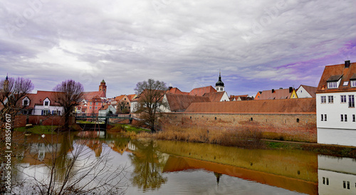 Photography A panoramic view captures the historic skyline of Donauwörth, Bavaria, featuring