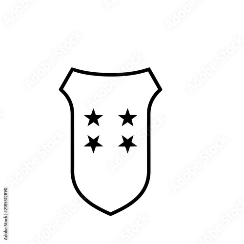 Shield with four stars emblem