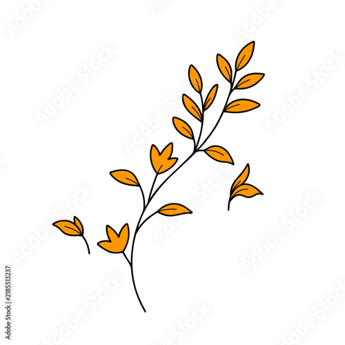 Cute Halloween Vector Clipart With Leaves Isolated On White Background