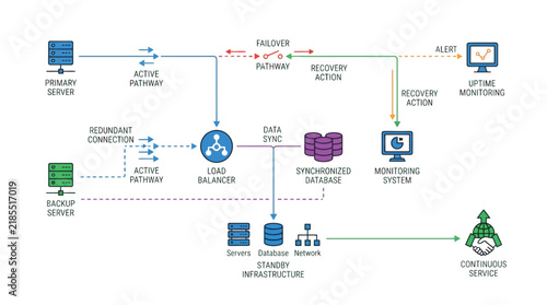 Bild auf Leinwand IT Infrastructure Diagram