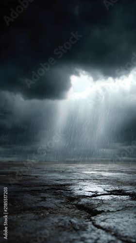 storm and cracked ground