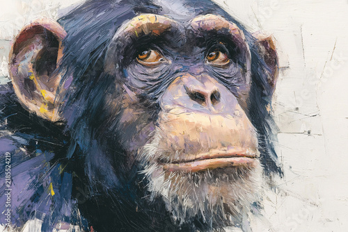 фотографія Chimpanzee Painting