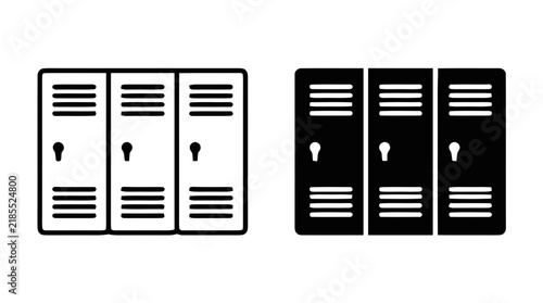 Vector illustration of school lockers vector icon illustration on a transparent background
