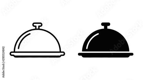 Vector illustration of restaurant cloche icon vector illustration on a transparent background