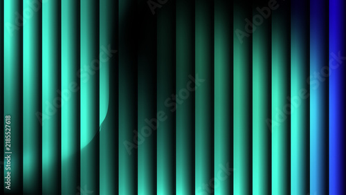 Abstract glowing vertical turquoise and blue stripes background design for modern digital art projects
