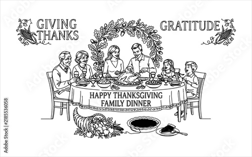 Group of diverse people enjoying a festive dinner party together
