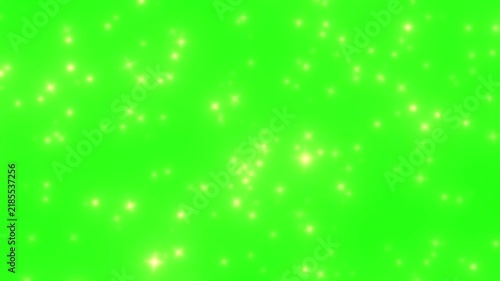 Lightning and glowing sparkles animation on green screen background