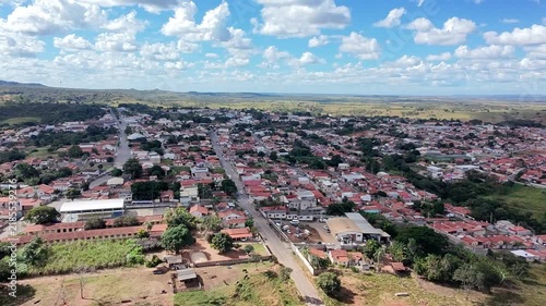 Vista aérea geral de São Gonçalo do Abaeté, Minas Gerais