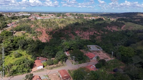 Vista aérea geral de São Gonçalo do Abaeté, Minas Gerais