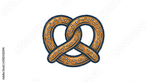 Delicious Pretzel Snack Isolated On White Background
