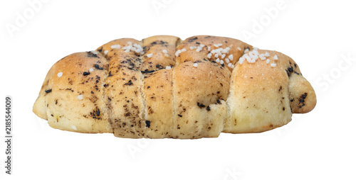 Brown salted bread or Shio pan with truffle mushroom flavor transparent background