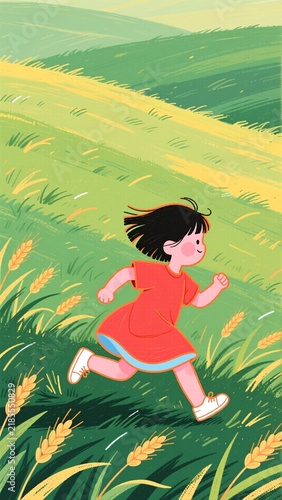 girl in the field
