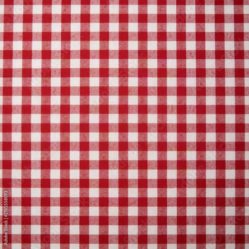 Vibrant red and white checkered fabric texture for rustic or vintage design projects