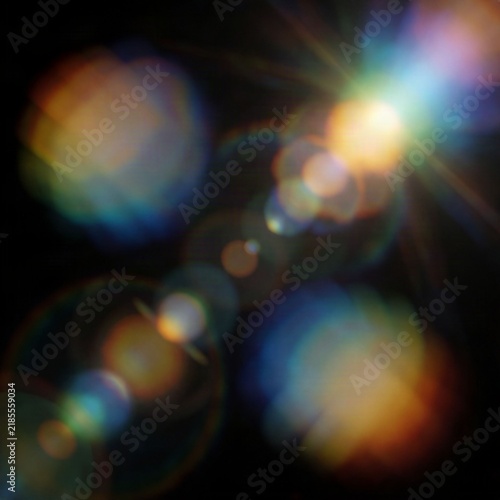 Ethereal sunset glow with prismatic light rays fading into twilight sky