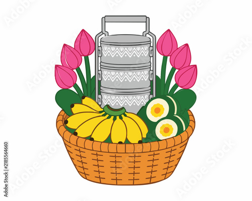 Pchum Ben Day-Chan Srak Vector 03