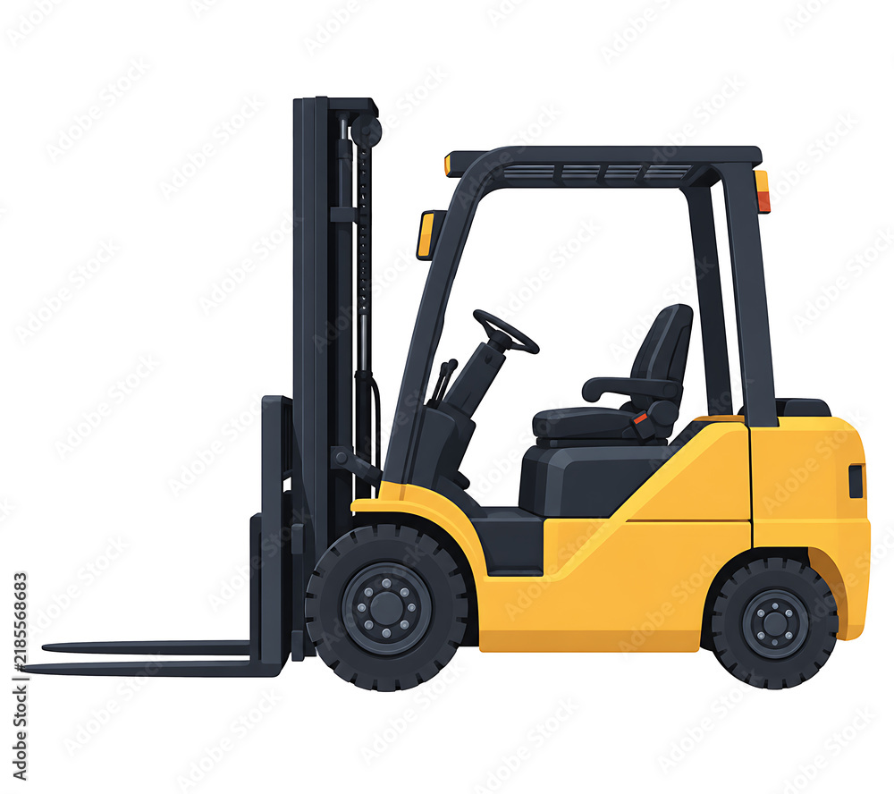 Fototapeta premium forklift truck isolated business construction Corporate Presentations & Proposals