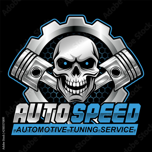auto speed garage automotive repair logo business editable text effect font style template design