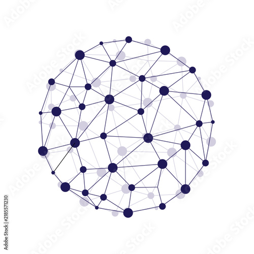 Circular Network Diagram with Interconnected Nodes