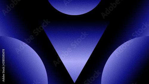 Foto Abstract dark blue geometric background with modern triangular and circular shap