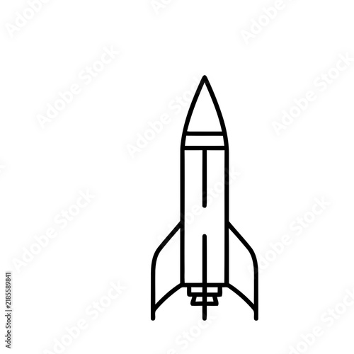 Rocket ship outline icon
