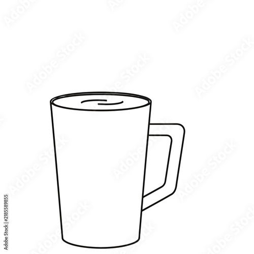 Outline of a Coffee Mug with Handle