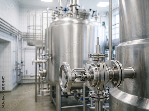 Industrial Stainless Steel Processing Tank in Modern Factory