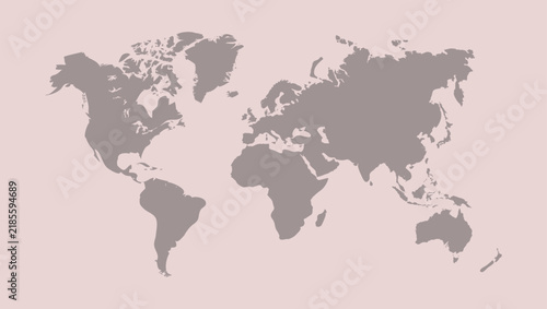 grey world map