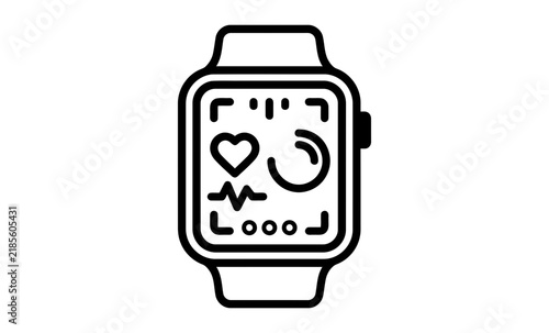 Smartwatch Health Tracking Icon