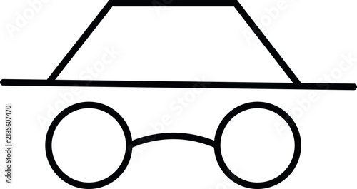 Obraz na płótnie Black incognito spy glasses hat icon transparent PNG