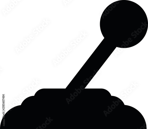 Canvastavla Black gear shift lever car transmission icon transparent PNG