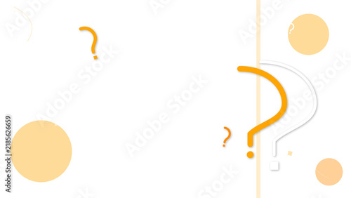 Minimalist Question Mark Icons and Abstract Shapes on Transparent