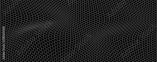 Black wired mesh texture isolated on white background