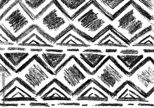 Obraz na plátně A geometric ornament made of rhombuses and zigzags