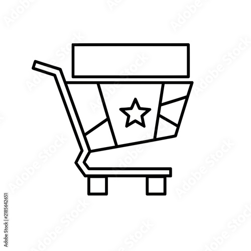 Shopping cart with star icon