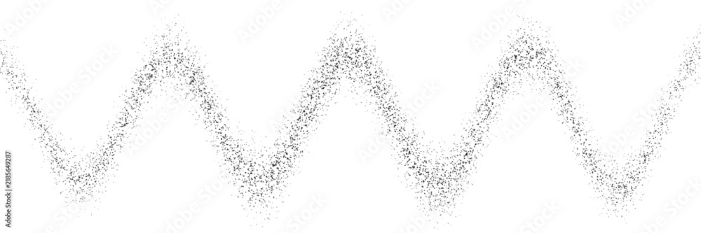 Obraz premium Abstract digital waveform generated from scattered points