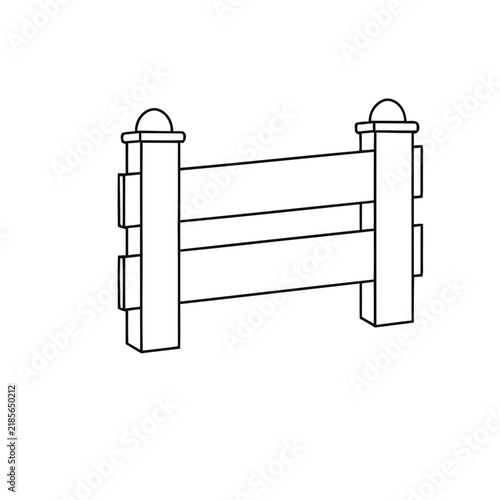 Simple fence section illustration