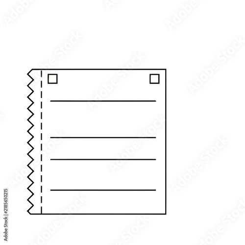 Simple Illustration of a Lined Notebook Page